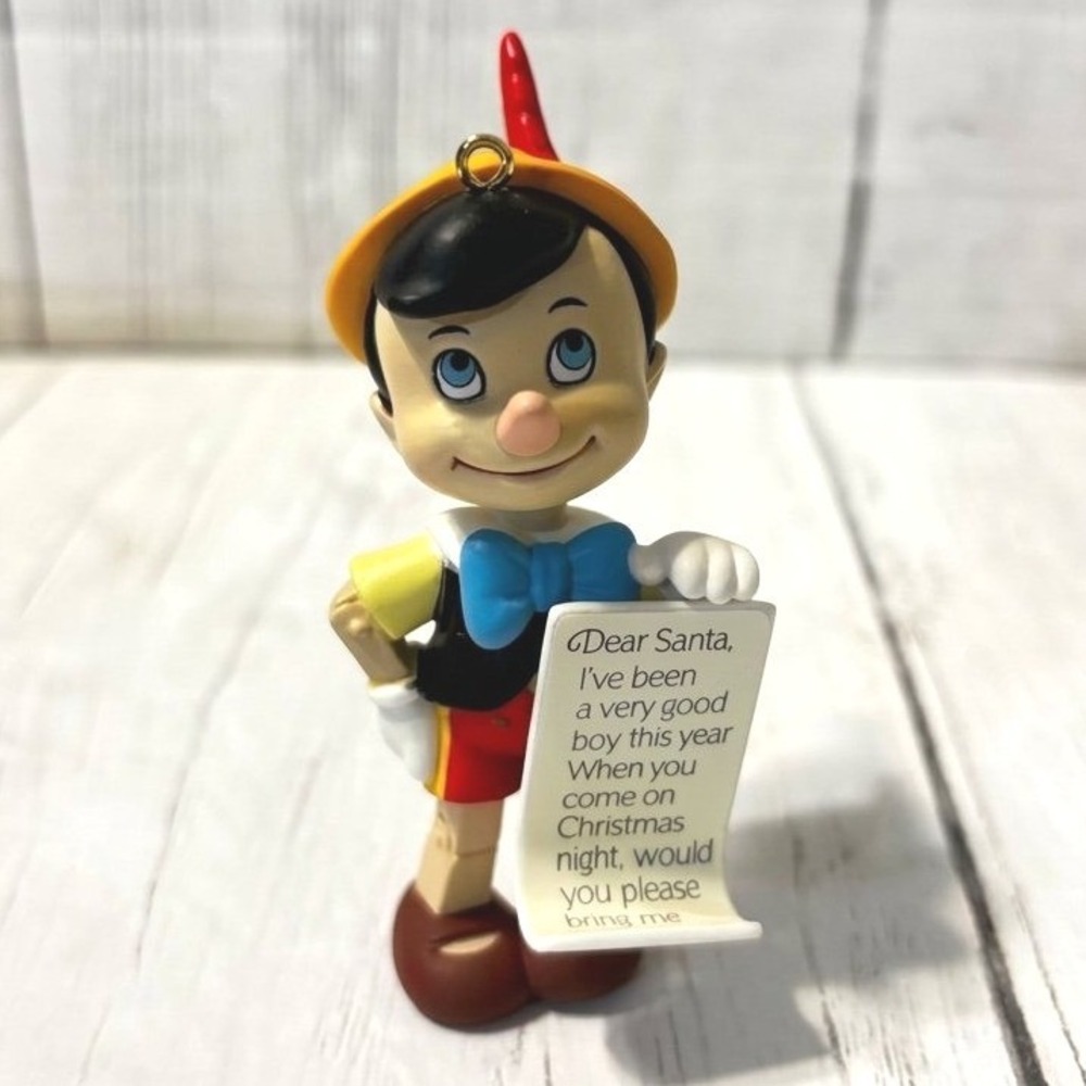 Disney Pinocchio Christmas Ornament Dear Santa List Holiday Decor 3.5"
